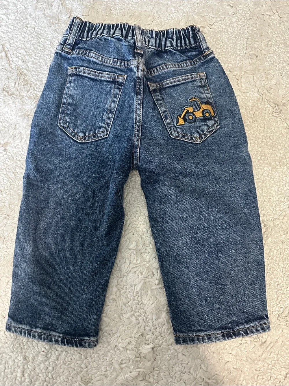 GAP Blue Denim Jeans with Yellow Construction Appliqués
